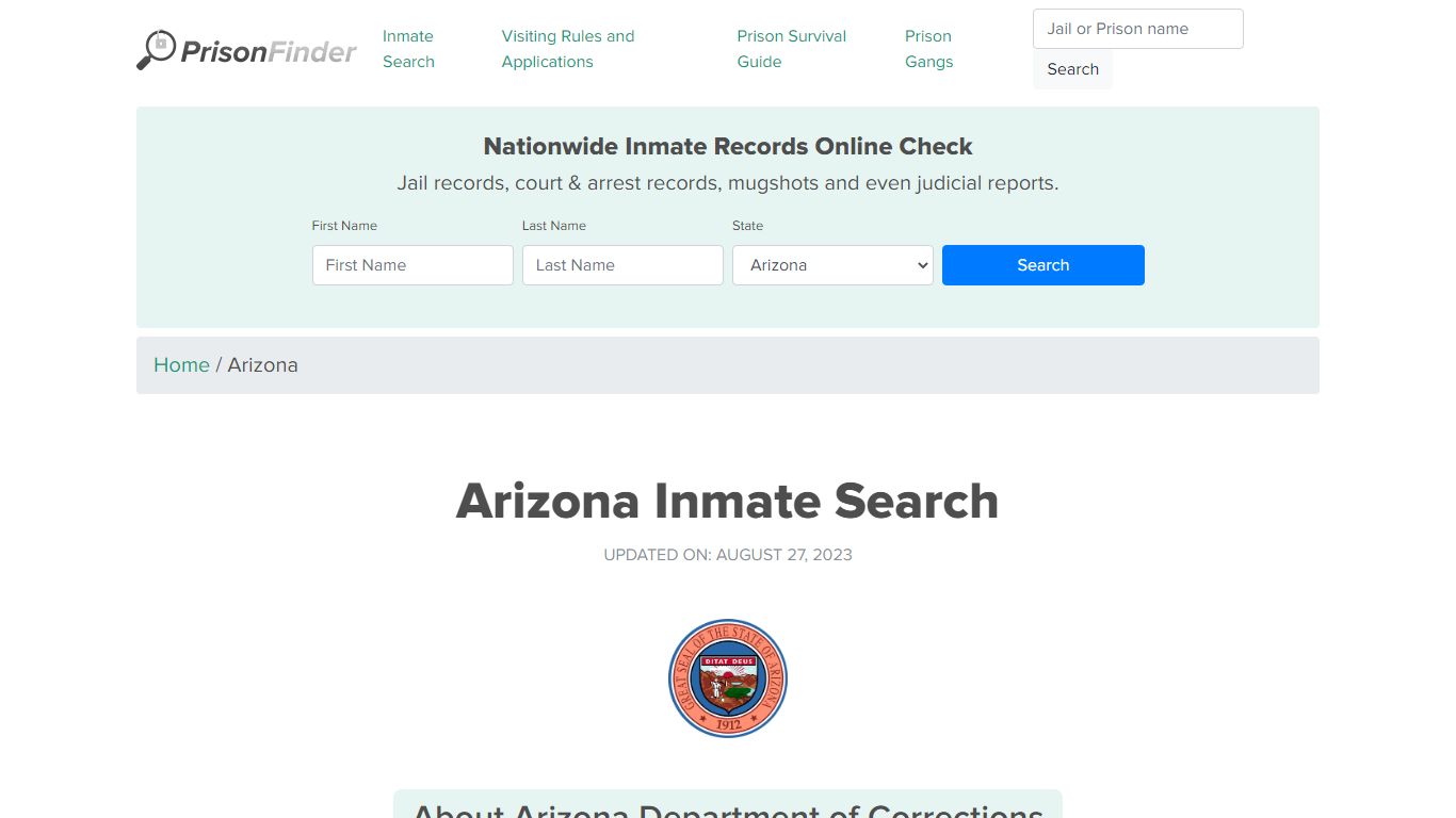 Arizona Inmate Search – Arizona Department of Corrections Offender Lookup